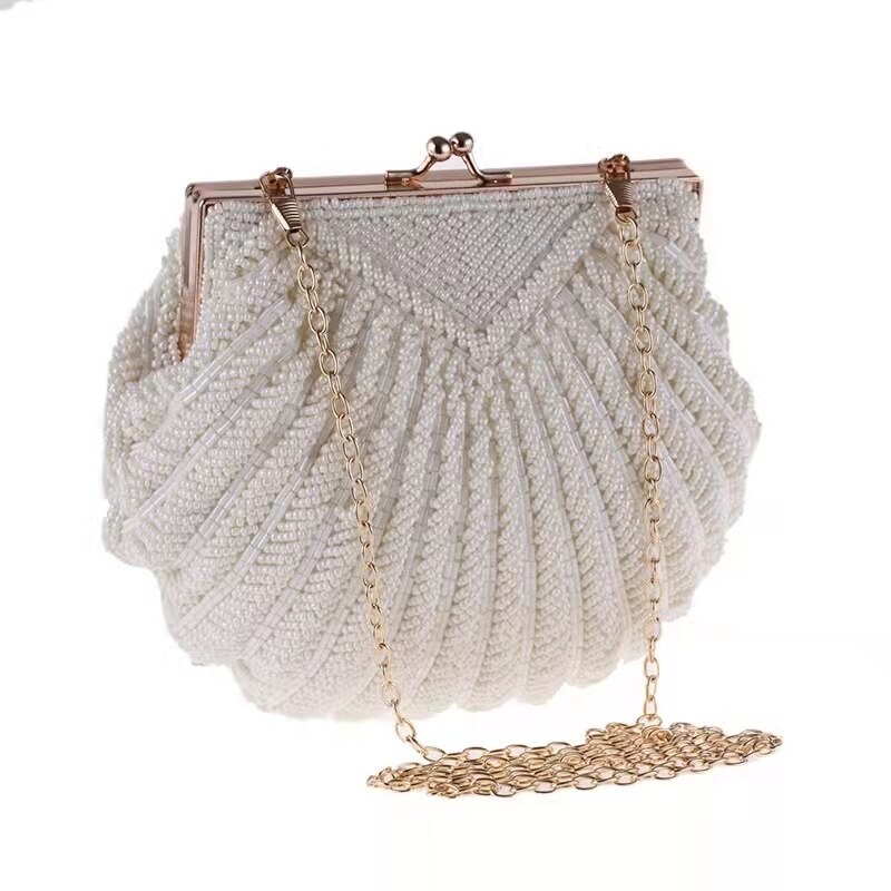 Perlen Frauen Abend Taschen Party Abendessen Kleid Schild Kupplungen Hülse Kette Tasche Weibliche Kleine Perle Schulter Bote Handtaschen 2022