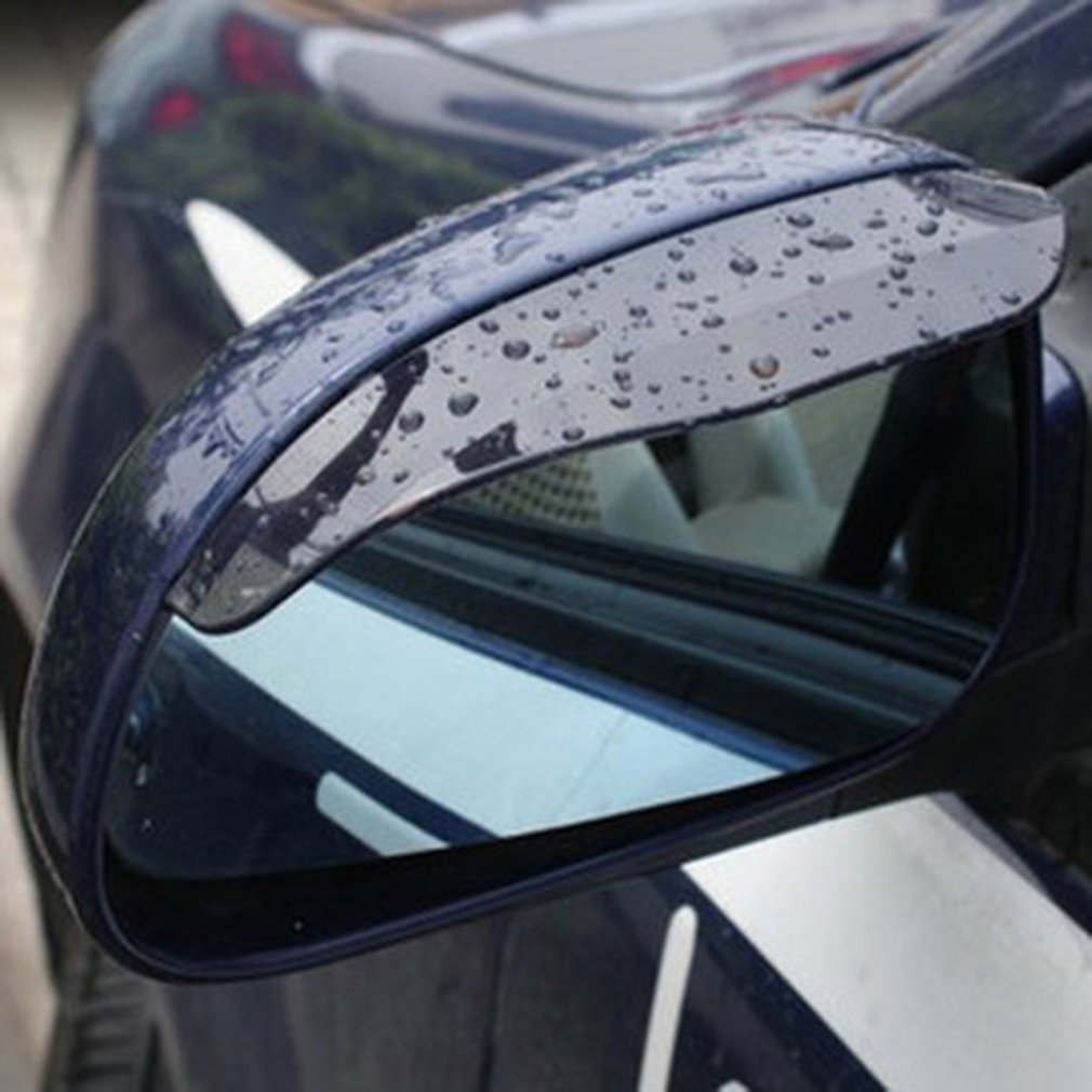 Flexible PVC car accessories rear view mirror rain curtain rainproof sheets rear mirror car eyebrow rain cover 2 pieces
