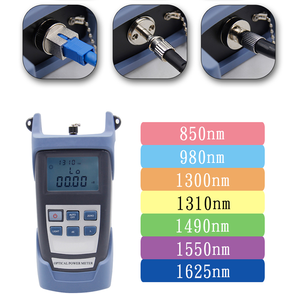 Fiber Optic Tool Kit Self Calibration Optical Power Meter 10MW Visual Fault Locator Testing Pen
