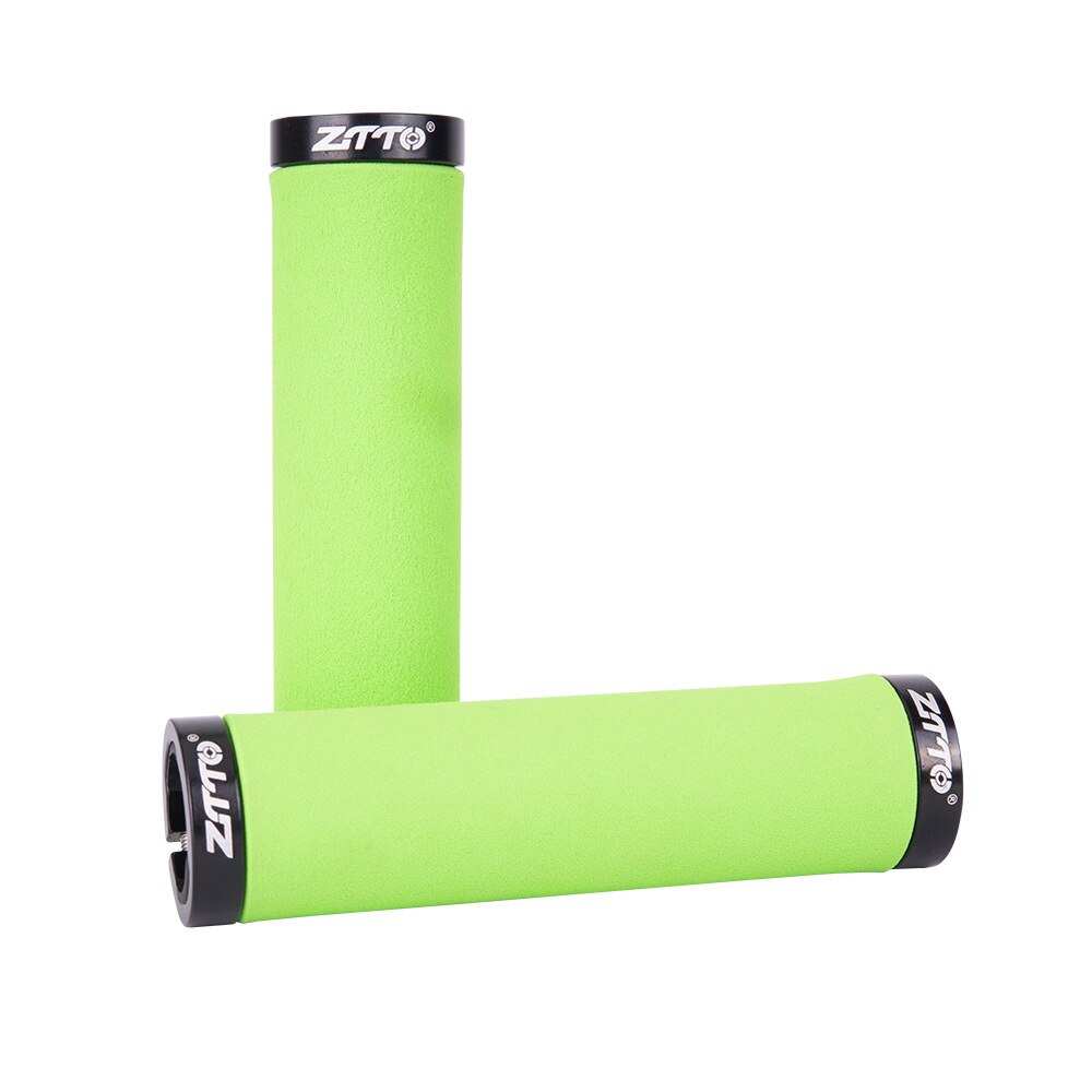 Manopole manubrio ZTTO Mountain Bike manico in spugna in lega di alluminio per bicicletta con parti di bloccaggio: AG36-Light green