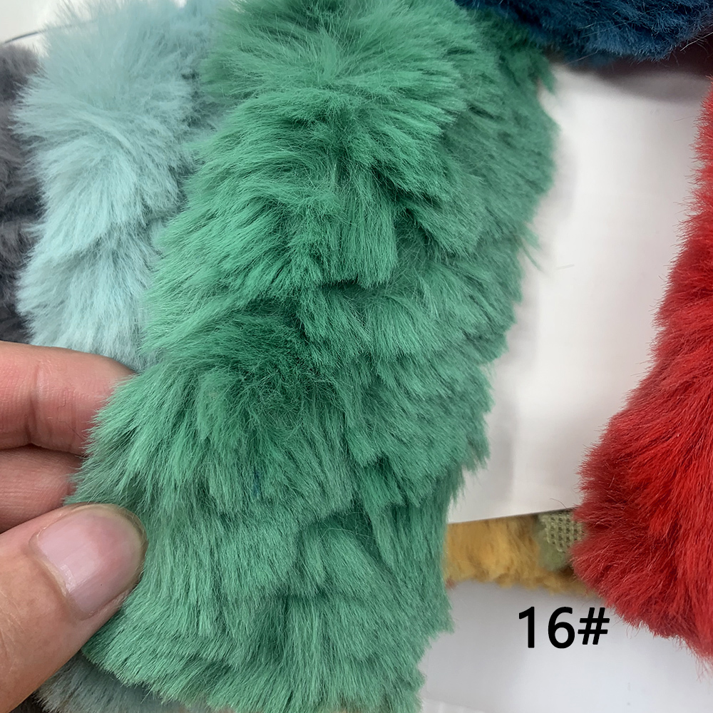 Embossed Microfiber 100% Polyester Fabric Rabbit Faux Fur Fleece Fabric For Cotton Doll Hair Plush Toy 25x45cm: ROYAL BLUE