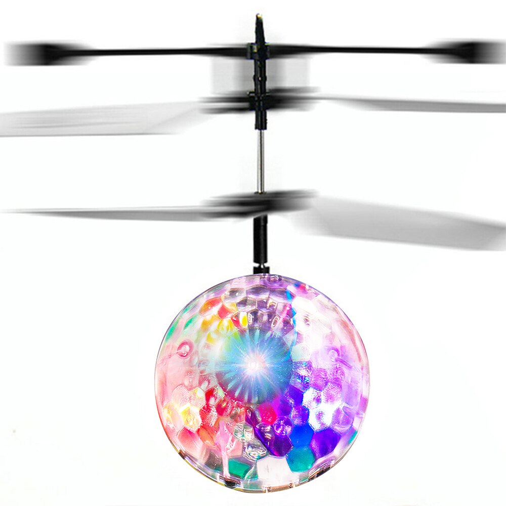 Mini Rc Helicopter Infrarood Licht Vliegende Bal Kleurrijke Usb Opladen Sensor Inductie Vliegtuigen Model Kinderen Speelgoed Voor Kerst Cadeau