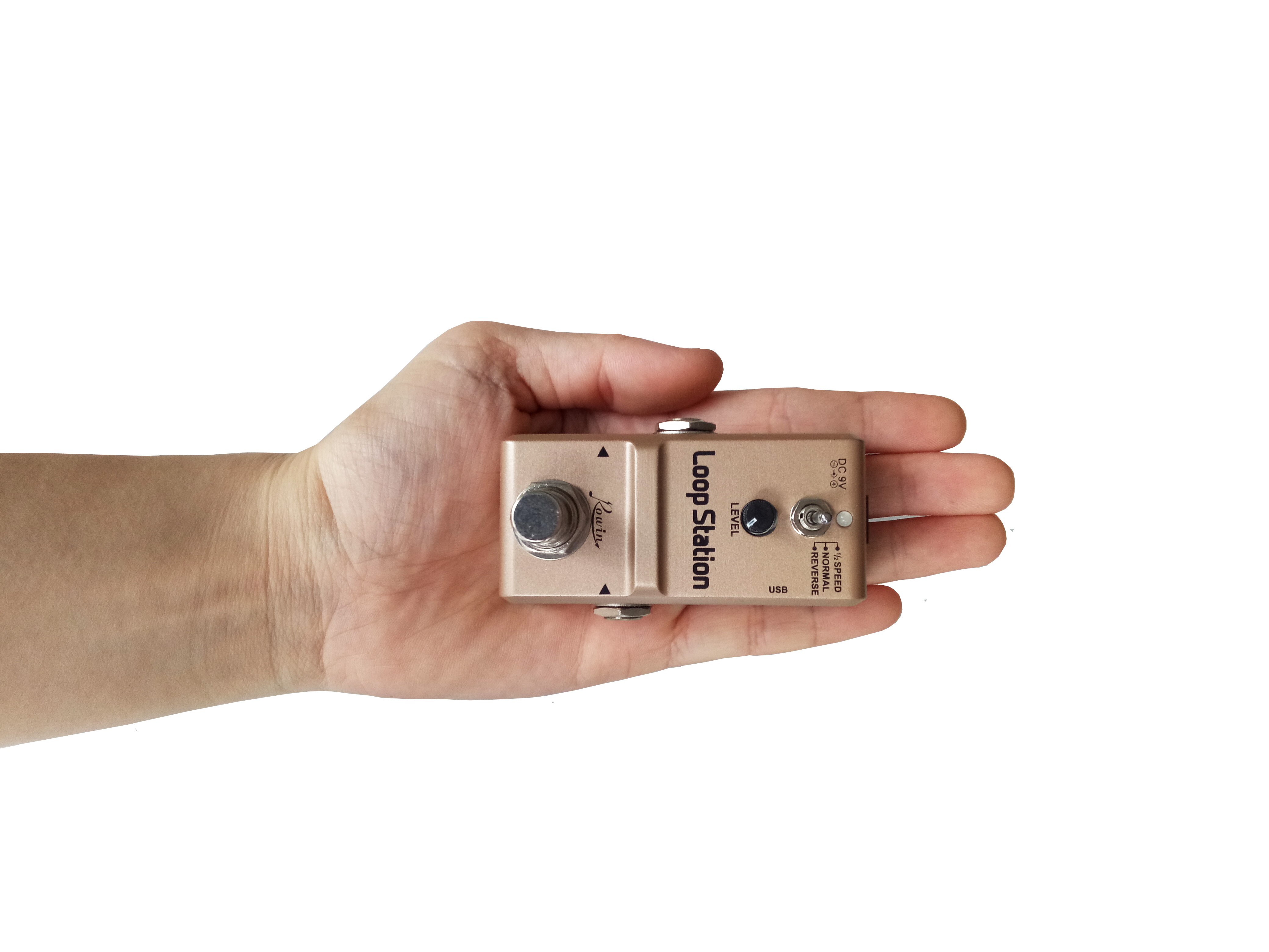 Rowin Guitar Looper Pedal Loop Station Unlimited Overdubs 10 Minutes of Looping, 1/2 time, and Reverse USB Port 3Mode True Bypas