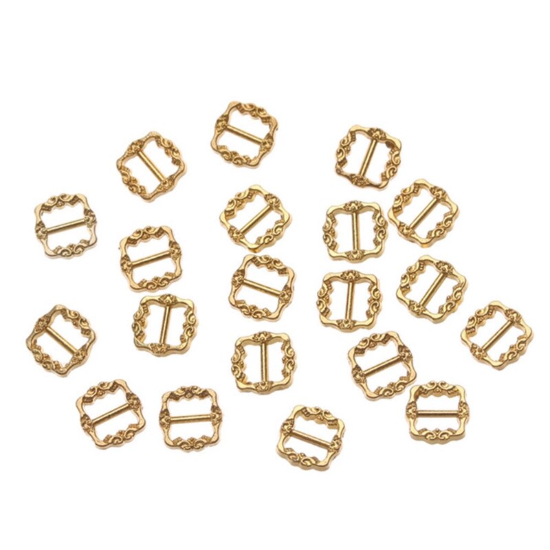 Juguetes Divertidos con hebilla de cinturón para niños de 6 a 8 años, suministros de inteligencia mejorados, 20 piezas: Gold / 3mm flower day buckl