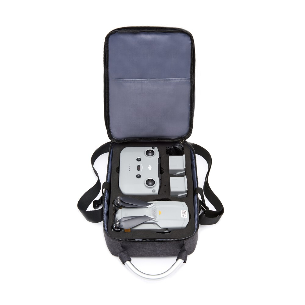 Dji mavic air 2 taske skuldertaske bærbar opbevaringsetaske skuldertaske rejsetasker håndtaske til dji mavic air 2 drone tilbehør: Sort. sort indre