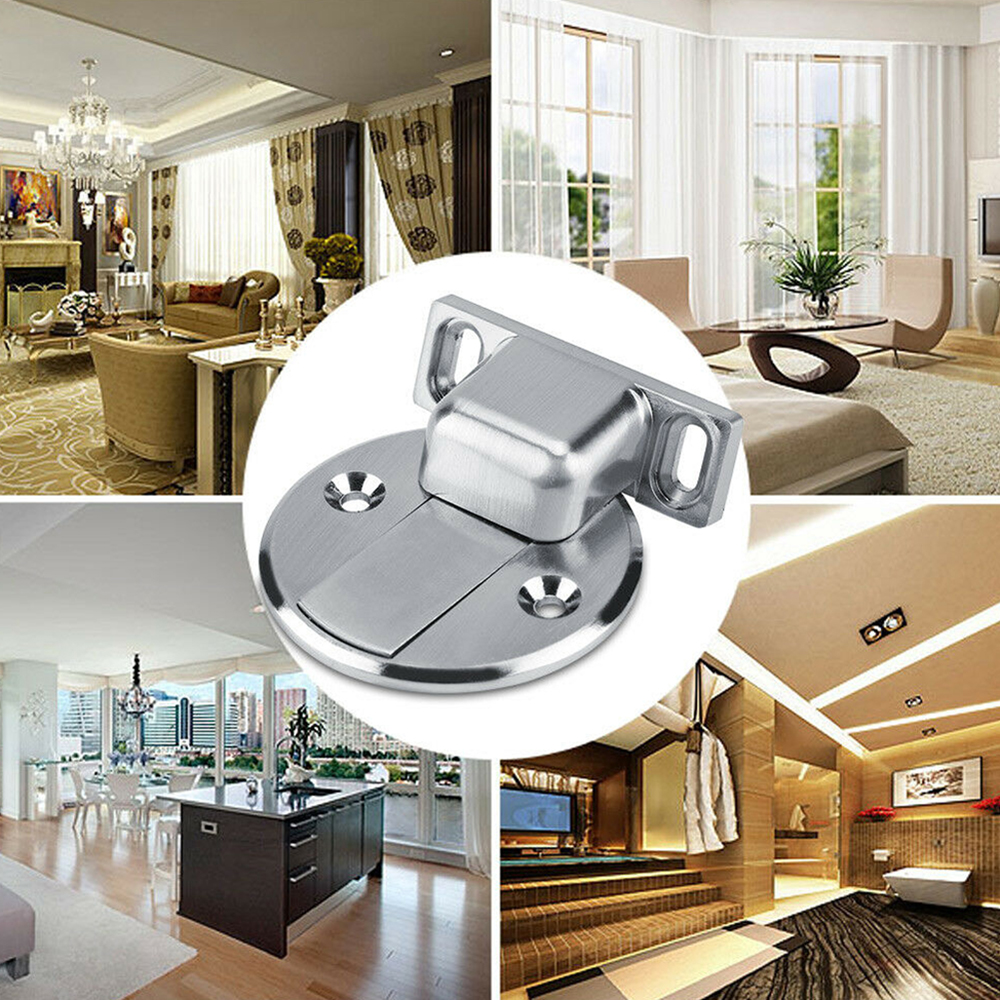 1Pc Magnetic Door Holder Stopper Invisible Doorstop Wall Floor Mount Safety Catch Zinc Alloy Gate Resistor Doorstop Door Holder