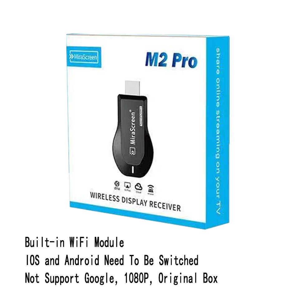 Anycast-receptor Dongle de TV M2 Plus, 1080P, compatible con HDMI, WiFi, Miracast, Airplay: M2 Pro