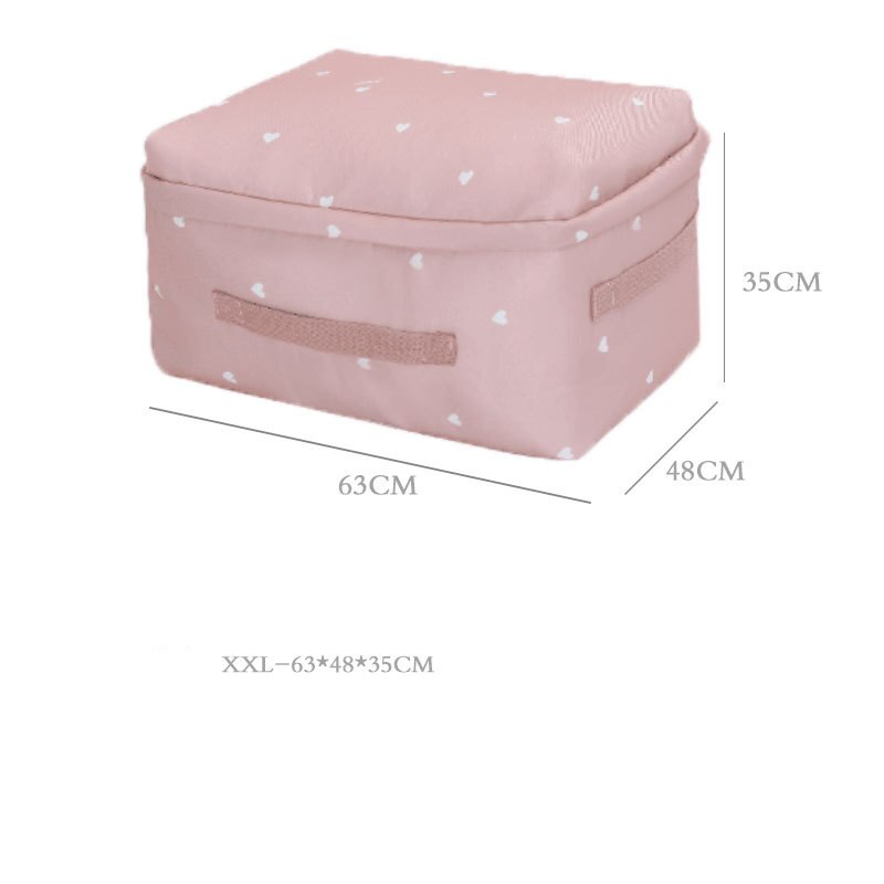 Koreański styl ubrania kołdry organizator tkanina Oxford ubrania składowanie pościeli torba szafa organizator kostka na poduszki kołdra koce: pink XL
