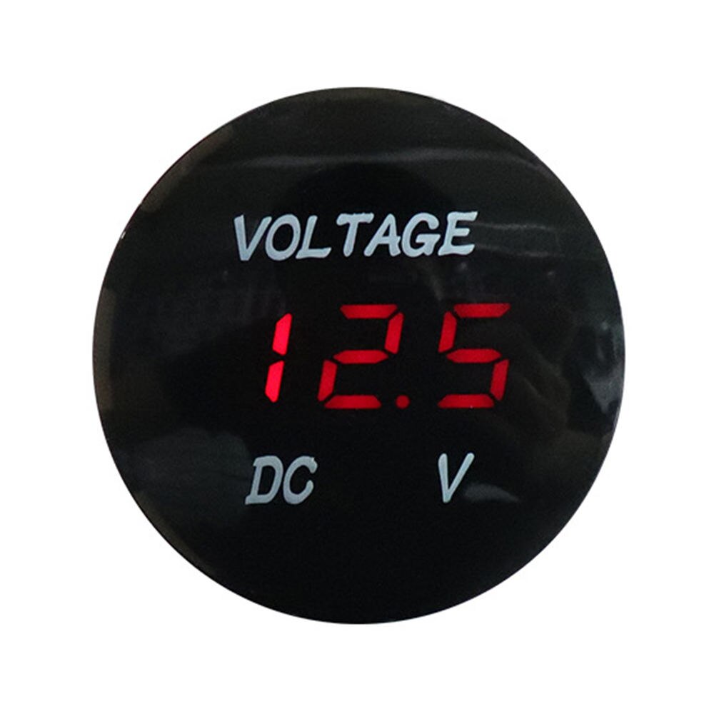 DC12-24V Auto Motorfiets Voltmeter Led Panel Digitale Motorcycle Volt Meter Rood/Blauw/Groen Pc Materiaal: Rood