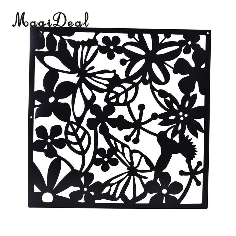 MegiDeal 4x Schmetterling Blume Hängen Bildschirm Vorhang Raumteiler Partition Zauberstab Hause Dekoration Zubehör Weiß/verrotten/Schwarz: Schwarz