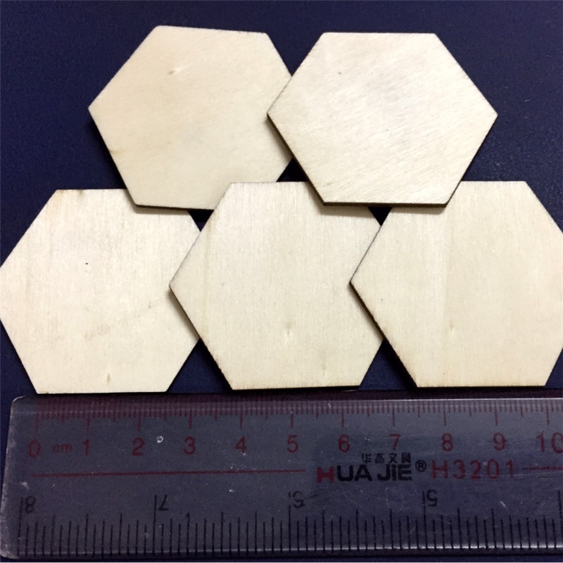 50 Stuks Side Lengte 25Mm Hexagon Hout Schaakspel Stukken Voor Neuroshima Hex Bordspellen Dty Accessoire