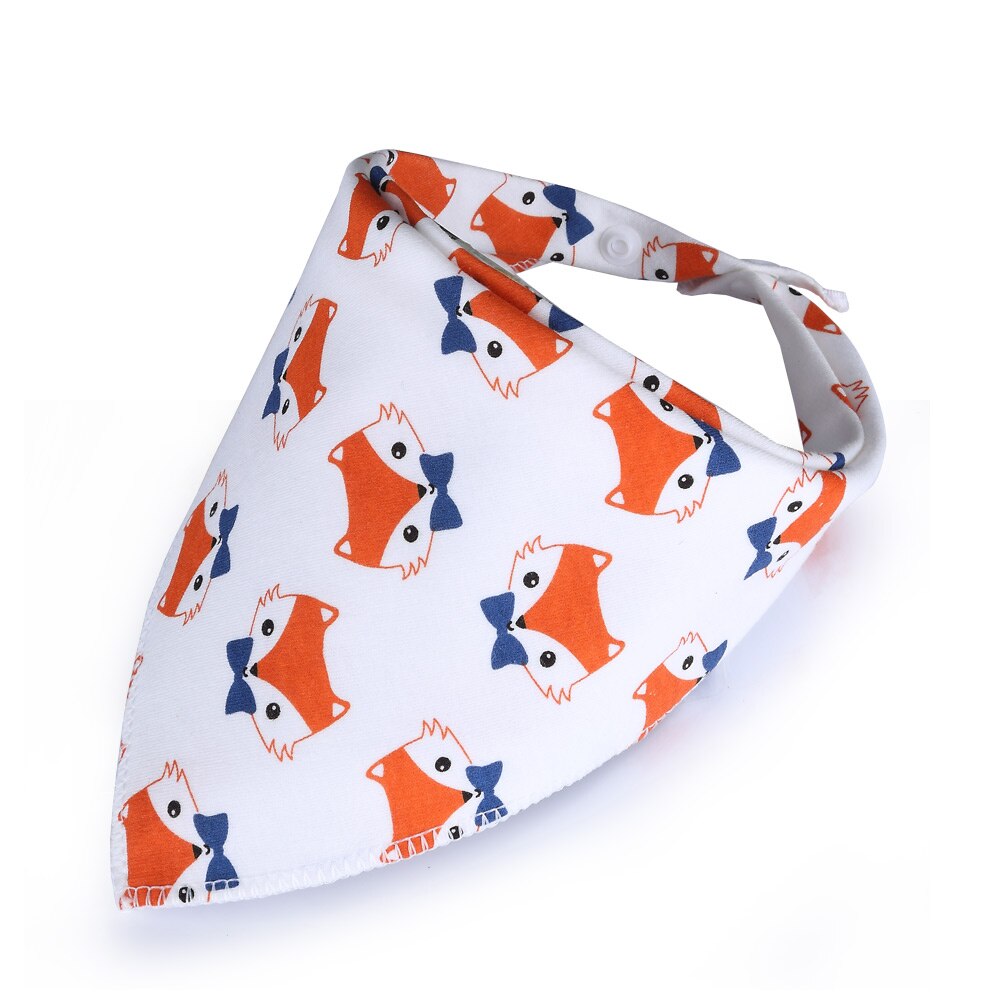 Katoen Pasgeboren Baby Slabbetjes Leuke Feeding Bib Baby Verpleging Bandana Burp Doek Voor Meisjes En Jongens Double Side Baby Sjaal: Red Fox