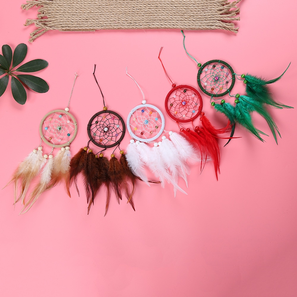 Atrapasueños colgante para coche, accesorios, decoración de pared, hecho a mano, de cumpleaños