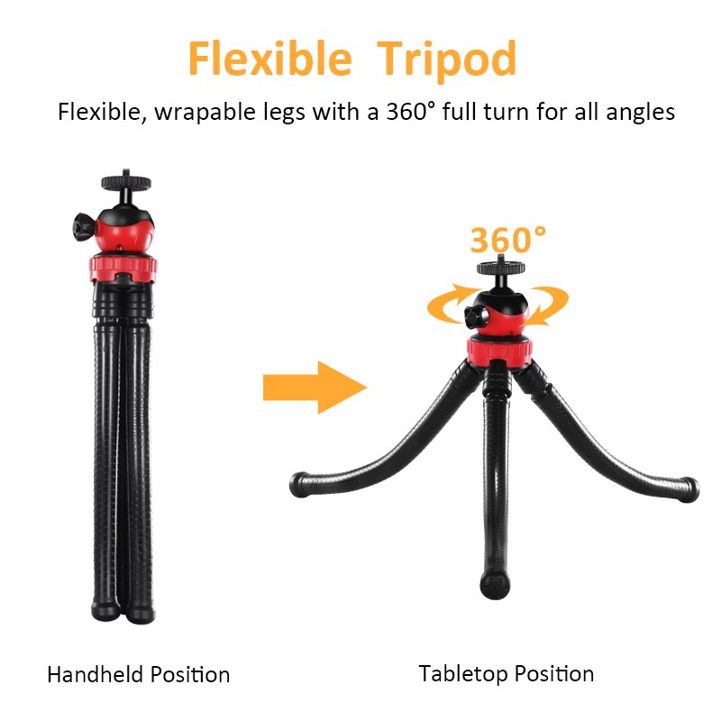 DSLR SLR Phone Vlog Photography Tripod Shoe Smartphone Holder with Bluetooth Remote Microphone LED Light Photo Studio Kit