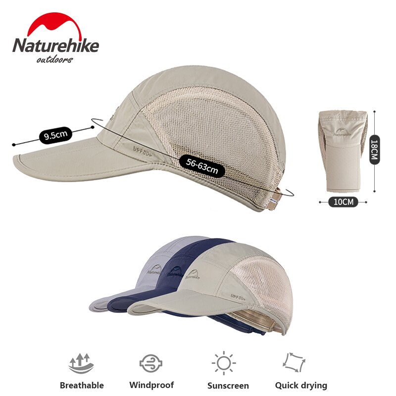 Naturehike Mesh Sonnencreme Sonnenschirm Atmungsaktive Mütze Schnell Trocknend Faltbare Hut Ultraleicht Leichte Camping Wandern