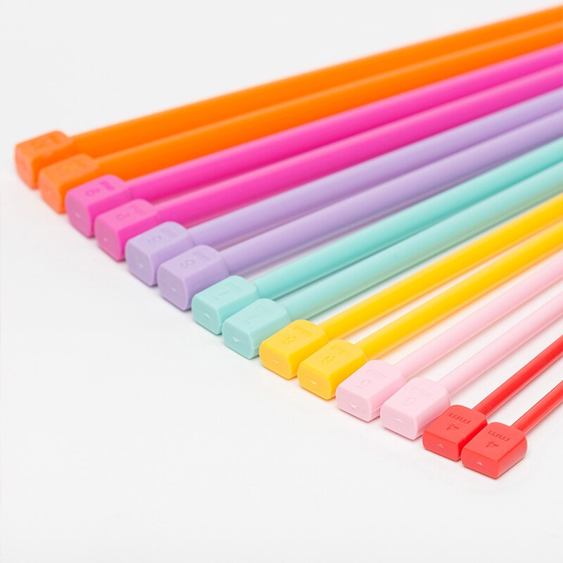 2pcs 25cm Knitting Needles 4.0mm-10.0mm Single Point Yarn Weave Knitting Needles Hook For Scarf Sweater Clothes Tools