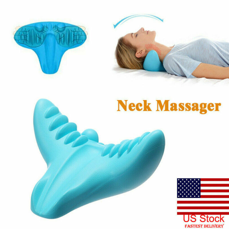 Draagbare Hals Massager Ontspanning Kussen Zwaartekracht Kussen C-Rest Nek Cervicale Schouder Losse Pijn Massage Tractie Toilettas Kits