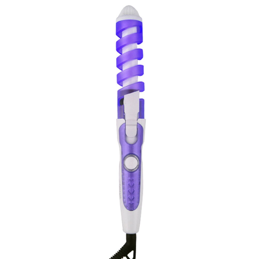 barril de cerámica magia tenacillas en espiral eléctrica rizador de pelo varita rizadora recto rizador Styler herramientas de peinado de la UE: d