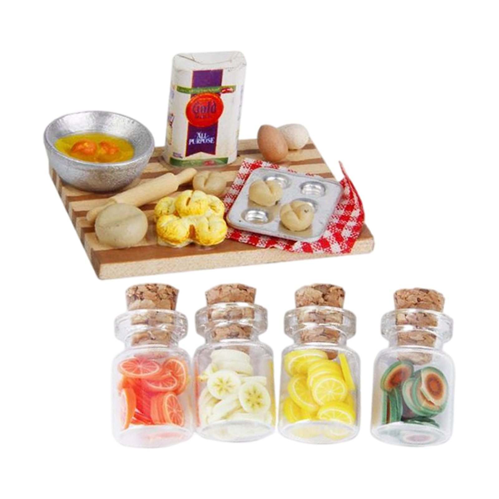 Poppenhuis Miniatuur Keuken Accessoire Fles Met Servies Set