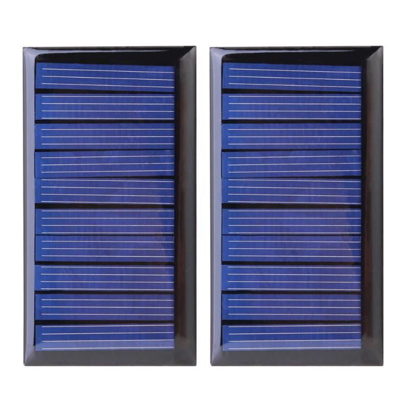 VODOOL Outdoor Solar Advertising 0.3W 5V 60mA Solar Panel Polycrystalline Solar Cell Panel for 3.6V Battery Charger Accessories: 2pcs