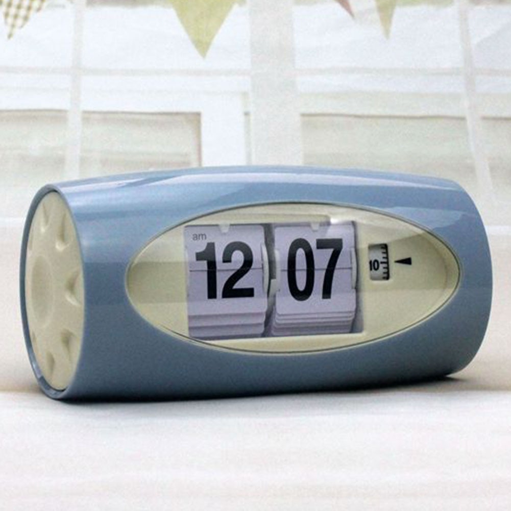 Number Watch Auto Flip 12 Hours Table Alarm Clock Page Turning Home Decor