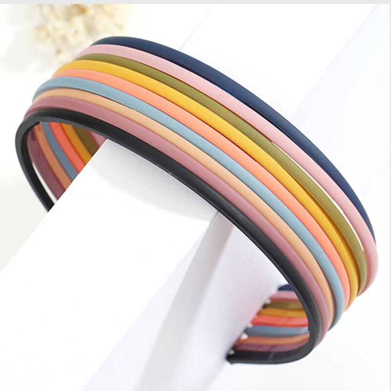 Diademas finas de plástico para niña y mujer, bandanas de resina, accesorios para el cabello esmerilados, accesorios para el cabello, diademas antideslizantes