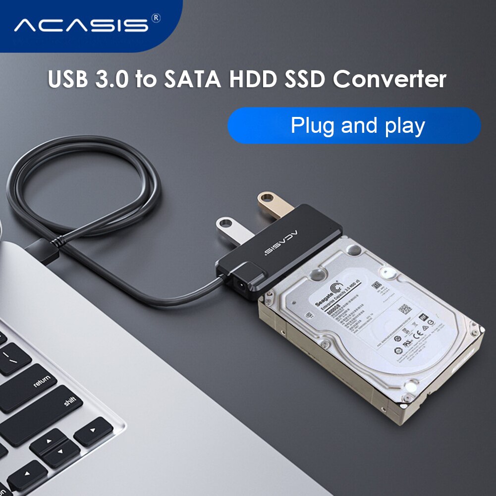 0.25m usb 3.0 sata kabler omformer hann  til 2.5/3.5 tommers hdd / ssd stasjon ledningsadapter kablet konverter kabler
