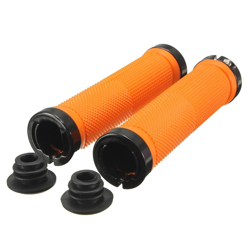 1 Paar Fiets Handvat Grip Mtb Bmx Fiets Stuur Grips Oranje