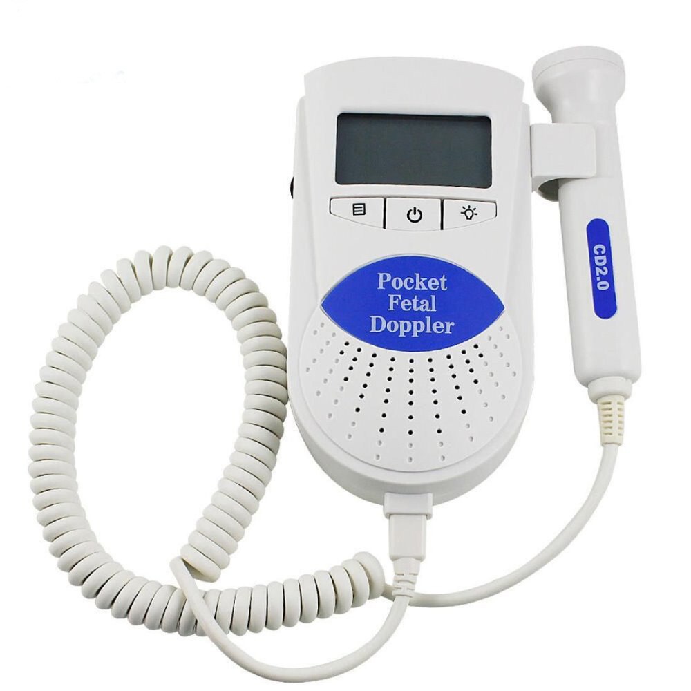 3.0 mhz føtal doppler ultralyd lyd baby hjerteslagsmåler detektor led digital prænatal lomme fd -100 føtal doppler