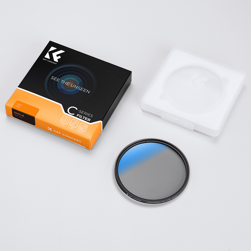 K & F Concept MC CPL filtro polarizador Circular Ultra delgado multicapa 37/43/46/49/52/55/58/62/67/72/77/ 82mm con paño de limpieza: 55 mm