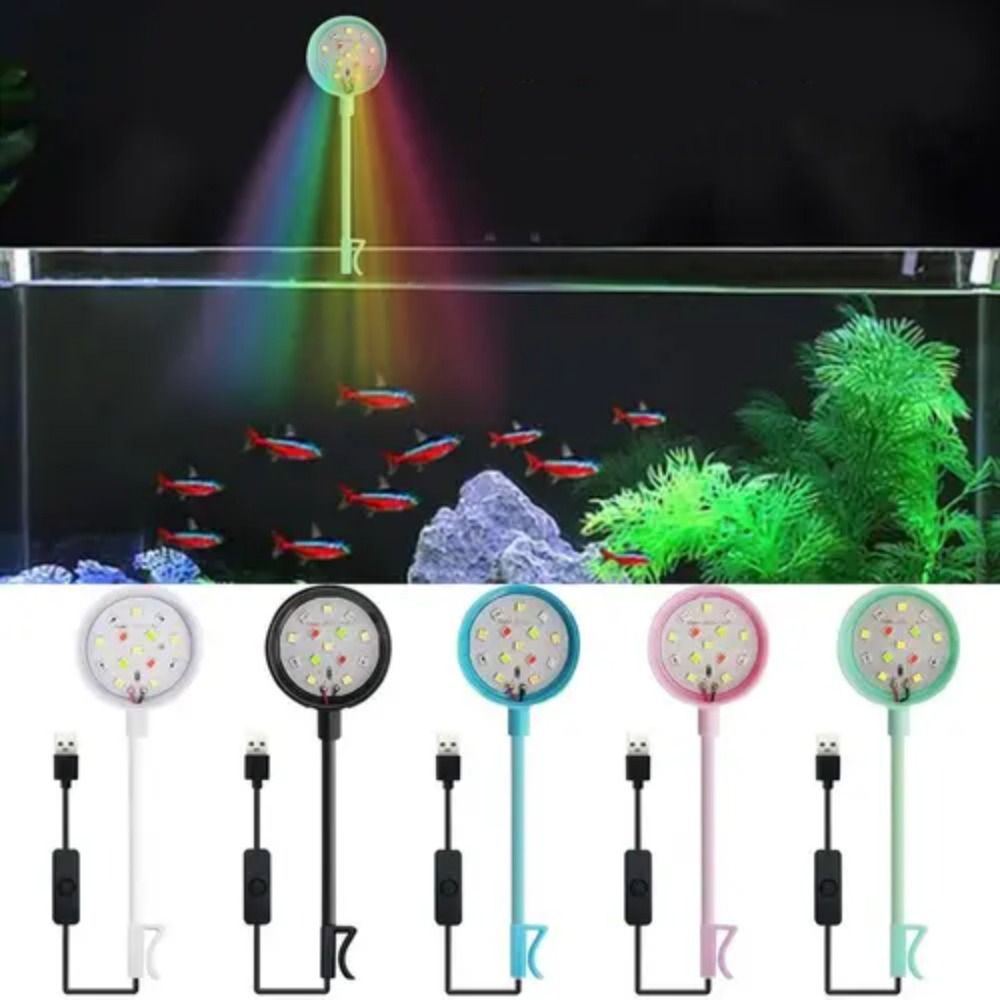 LED-aquariumlamp USB-stekker met clip Aquariumplantenlicht Energiebesparende gekleurde lichten Aquariumlamp Schildpadtank