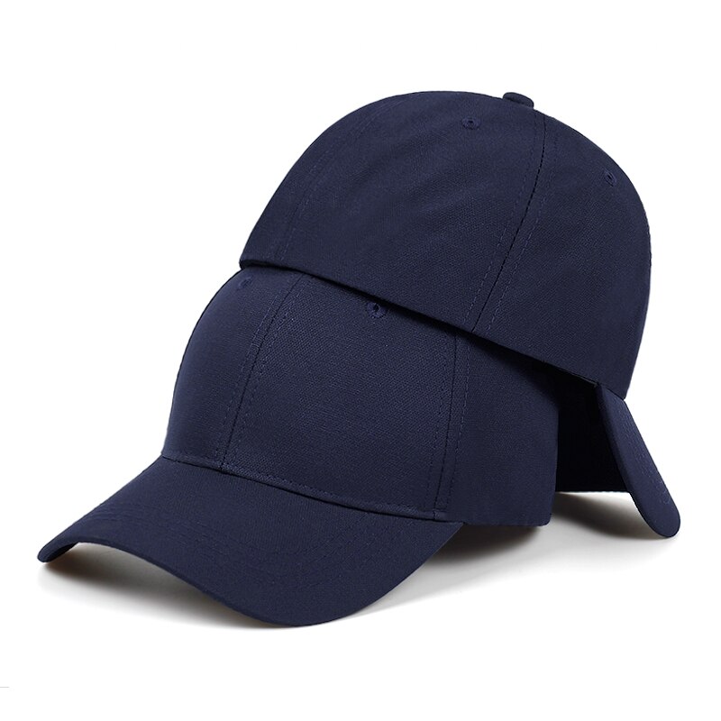 cotton breathable back sealing hat outdoor leisure dad hats can not adjust light board baseball cap golf caps: Navy Blue