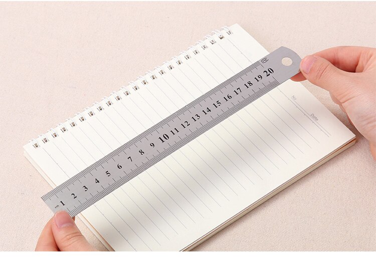 1Pc Stainless Steel Ruler Metric Rule Precision Double-Sided Ruler Measuring Stationery 15CM/20CM/30CM #0314