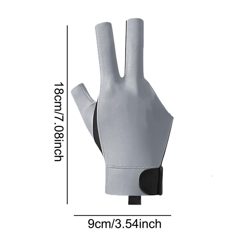 Guantes de billar profesionales de 3 dedos, accesorios universales ligeros y antideslizantes para mano derecha