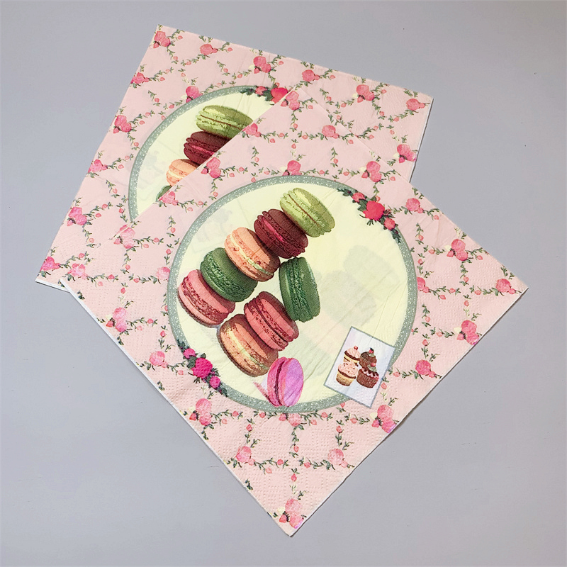 20 stk/pakke søde farverige donuts cupcake bord decoupage papir servietter dessert servietter papirservietter til børn fødselsdagsfest indretning