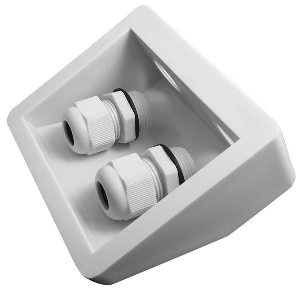 Roof Solar Waterproof Junction Box Panel Wire Double Cable Entry Gland Box Cable Connector For Motorhome Campervan Caravan Boat