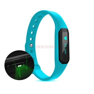Blodtryksmåler ur smart sportsinstrument svømning løbende skridttæller mænd og kvinder vandtæt ur simpel søvn: Blå