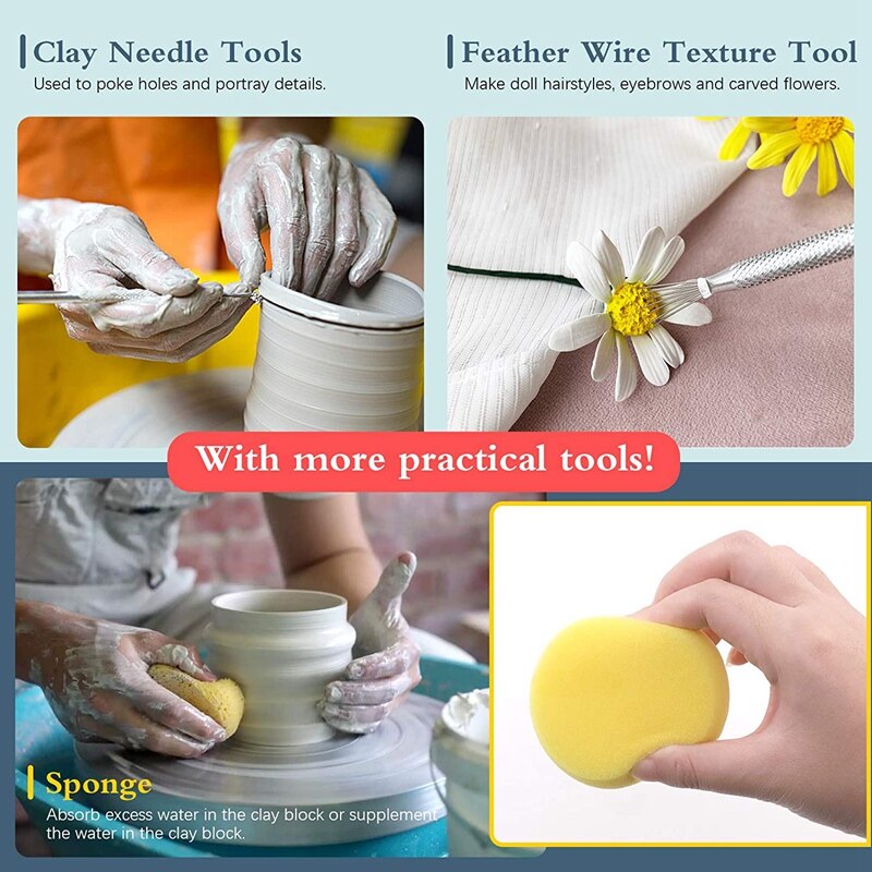 Polymer Clay Tools Ceramic Pottery Modeling Clay Sculpting Tools Great for Beginner Clay Sculpting
