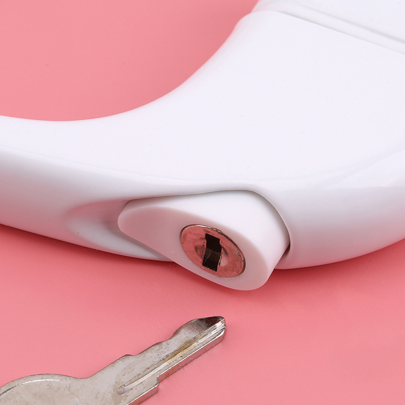 White Aluminum Alloy Window Handle With Locks Universal Door Handle Key Locking For Double Glazing Kid Security Door Lock