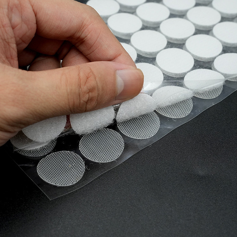 10-30mm Transparent Black White Dot Sticker Self Adhesive Fastener Hook and Loop Tape Nylon Strong Glue Belcro Adesivo Redondo