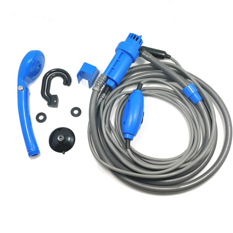 Tragbare Camping Dusche Heißer Wasser Bausatz draussen Dusche Wasser Tasche 12V Elektrische Für Wandern Reise Auto Waschen, pflanzen Haustier Bewässerung: Blau