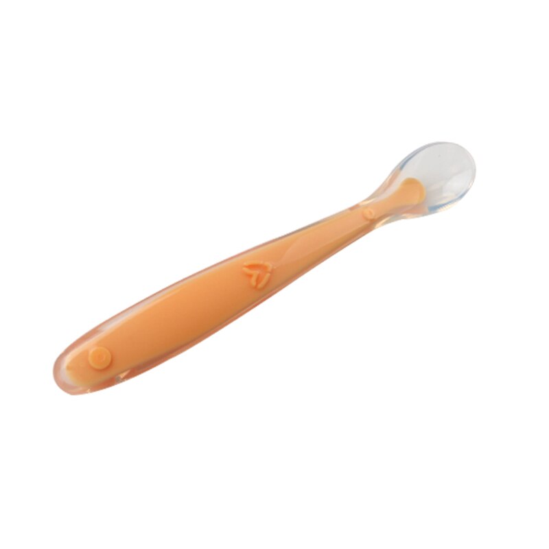 Baby Soft Silicone Spoon Candy Color Temperature Sensing Spoon Children Food Baby Feeding Tools: 4