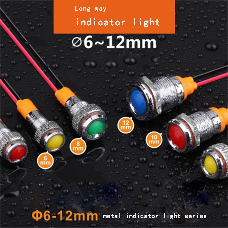 6mm Metal Indicator lights waterproof Signal lamp ... – Vicedeal