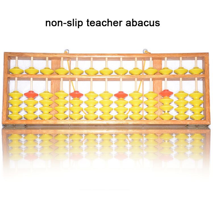 13 kolonne stor størrelse skridsikker lærer abacus kinesisk soroban pædagogisk værktøj matematisk lommeregner hængende abacus til lærer  sz01: Gul