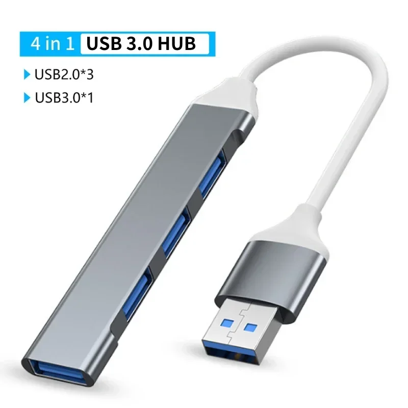 7 Häfen USB A C Hub Konzentrator 3.0 2.0 Typ Multi-Adapter Multi-Hub Dock Splitter Laptop PC Computer Erweiterung Zubehör: Weiß