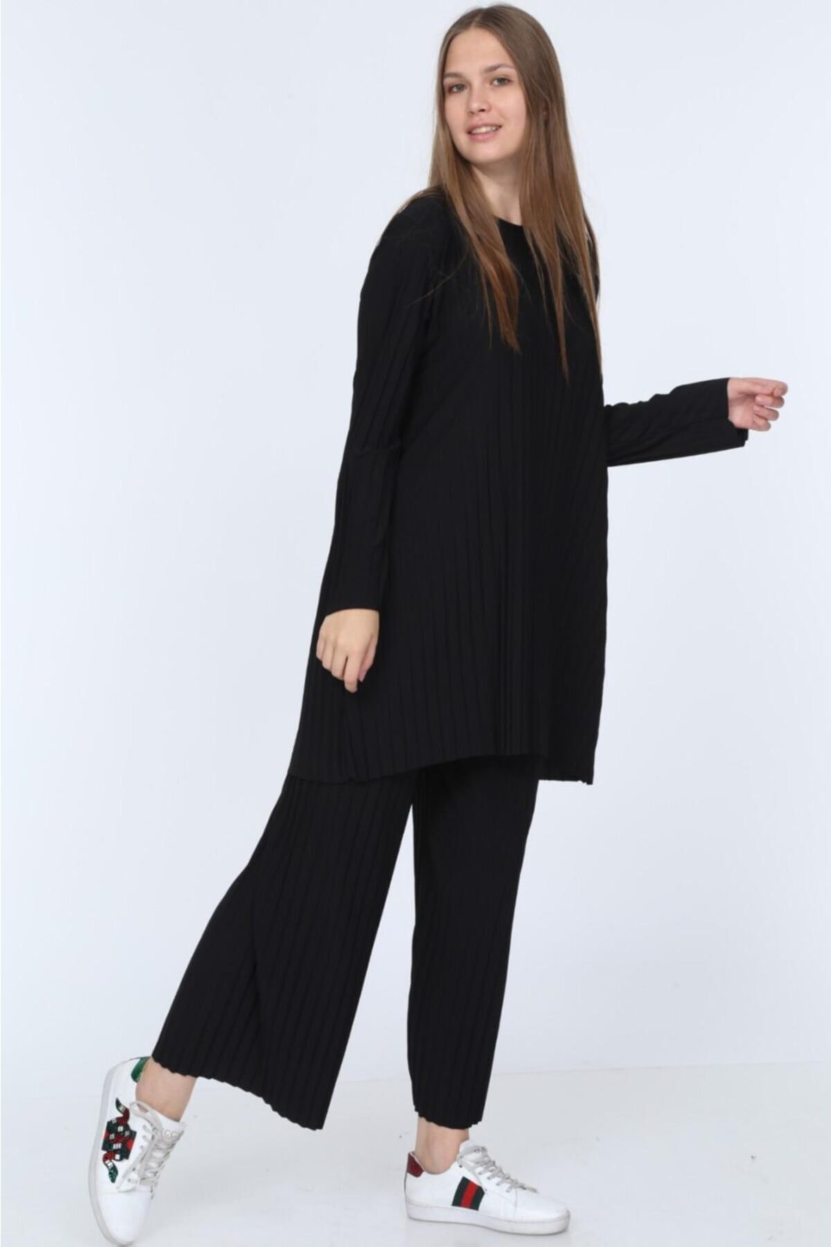 Muslim clothes Women Black Pants Tunic Suit tracksuit Suit Turkey women's set Islamic hijab Hijab Tunik