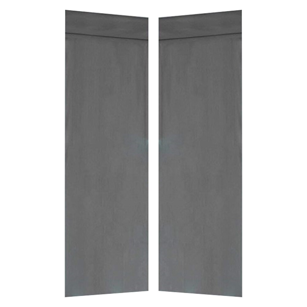 2pcs Decorative Magic Sticker Bedroom Blackout Drapes French Door Curtain Panel Privacy Protection Window Living Room Home: Grey