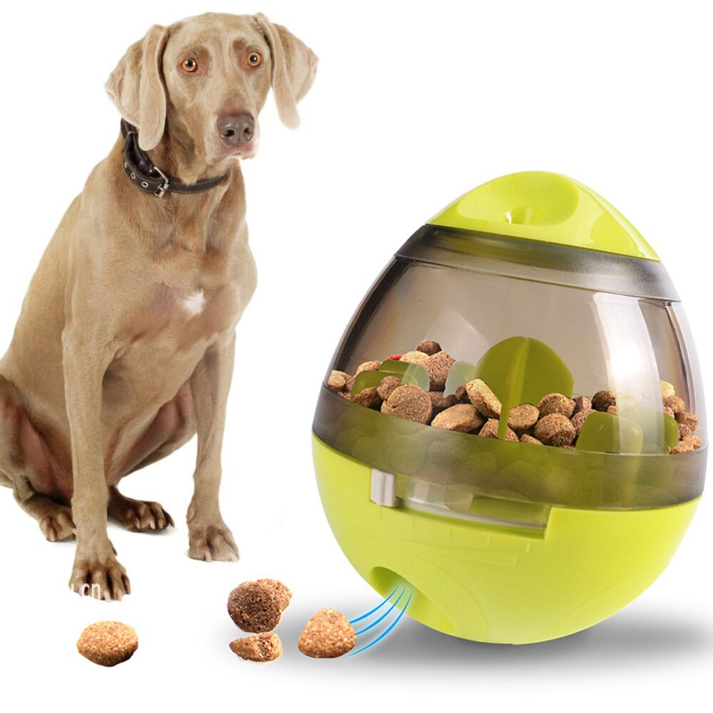 Fun Interactive Treat-dispensing Ball Nontoxic Bite-resistant IQ Treat Ball for Dogs and Cats - Green