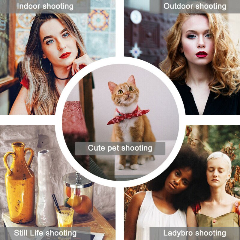 For Photography Video Fill 6 Inch Heart-shaped Dimmable Ring Light For Live Makeup Mini Led Camera Ring Lights