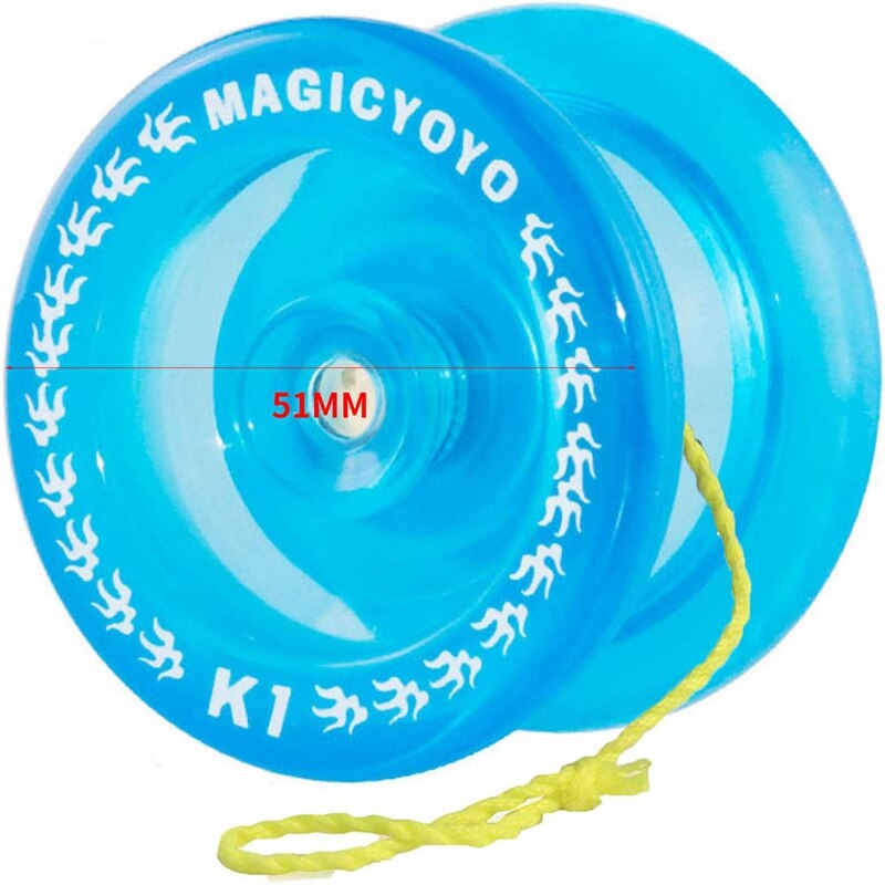 Magicyoyo Crystal Blue K1 Responsieve Yoyo Bal, 3 Strings + Handschoen + Yoyo Tas